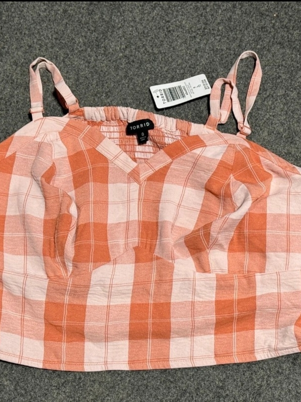 NWT Torrid Buffalo Plaid Crop Top Size O